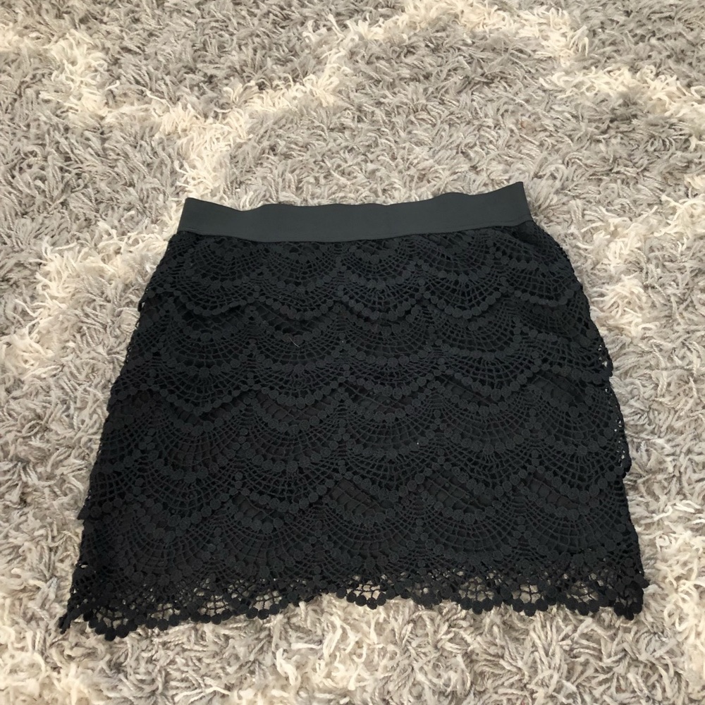 Aeropostale black layered mini skirt